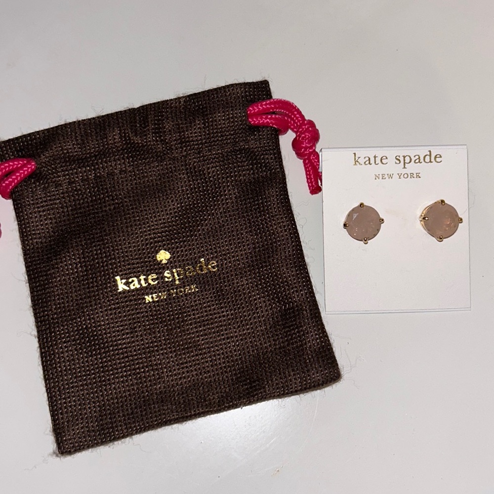 Kate Spade pink and gold earrings